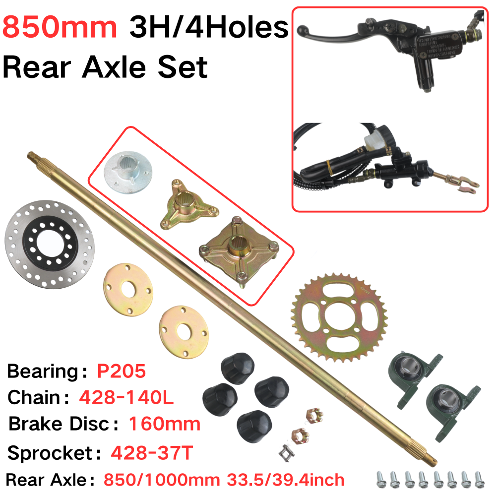 Sprocket - Conjunto Completo de Eixo Traseiro de