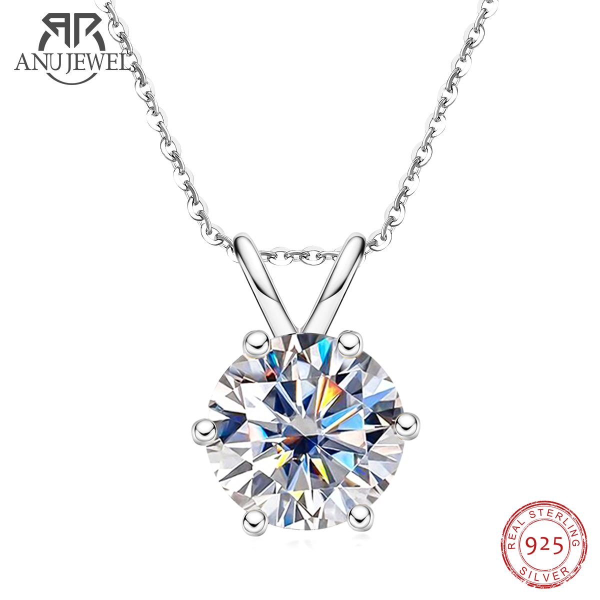 Ansi Chain - AnuJewel D Cor Moissanite Colar De