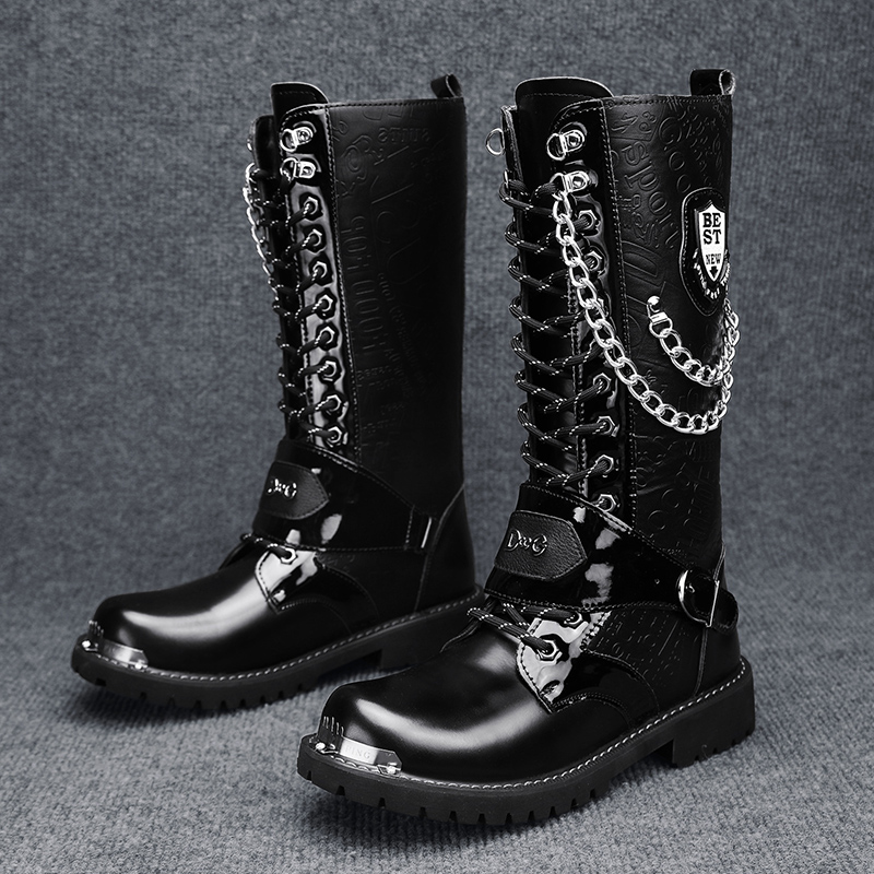 Botas Casuais Masculinas de Ca - Motorcycle Chain avaliação e preço