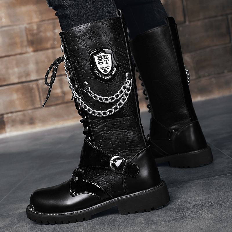 Botas Casuais Masculinas de Ca - Motorcycle Chain avaliação e preço